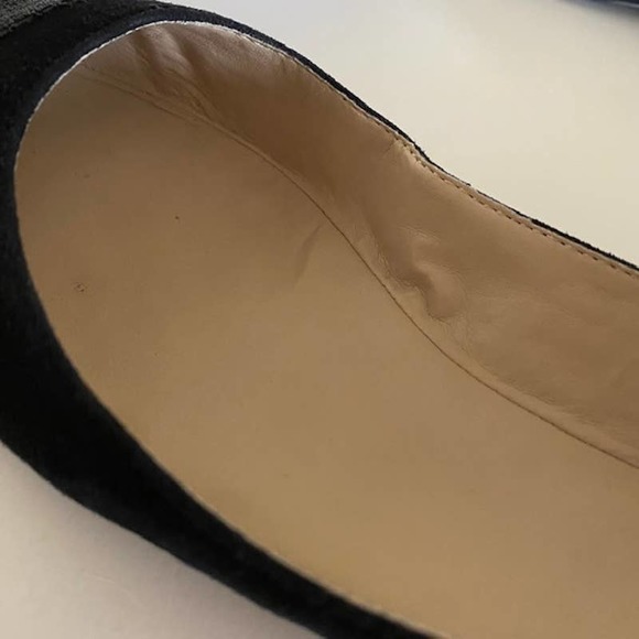 Nine West 9M Women Flats‎ Solile Black Suede Sparkle Cap Toe - Picture 6 of 12